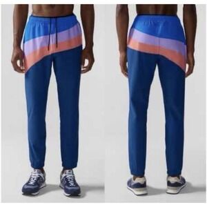 Chubbies Ultimate Sport Jogger The Ride The Waves Stripe Pants Mens S Zip Pocket